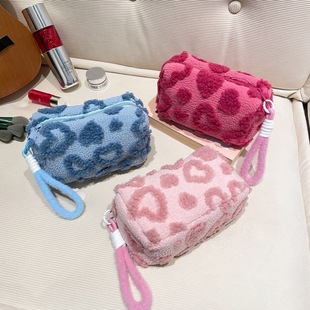 2025 New Japanese and Korean Plush Women's Bag, Simple and Versatile Clutch Bag, Simple Coin Clutch Bag, Mobile Phone Bag