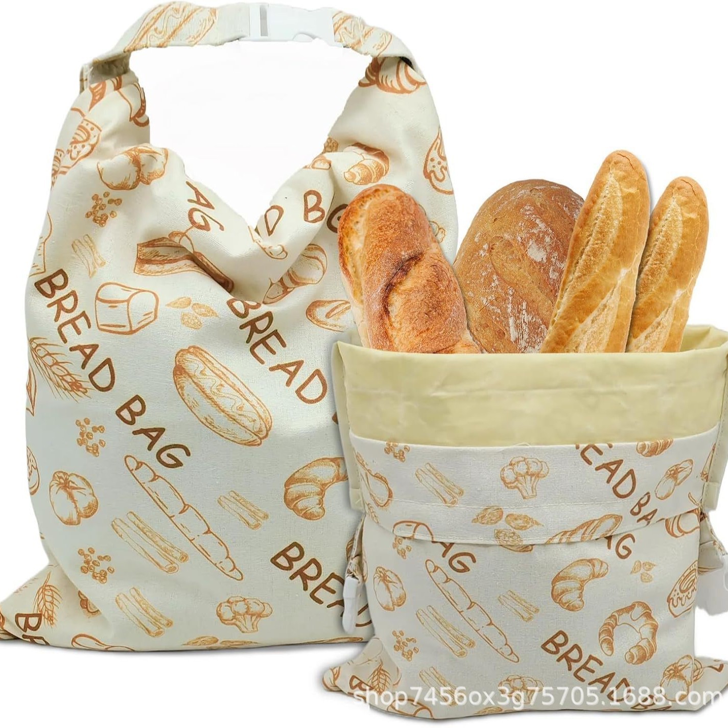 면과 린넨 밀랍 빵 가방 43*33;