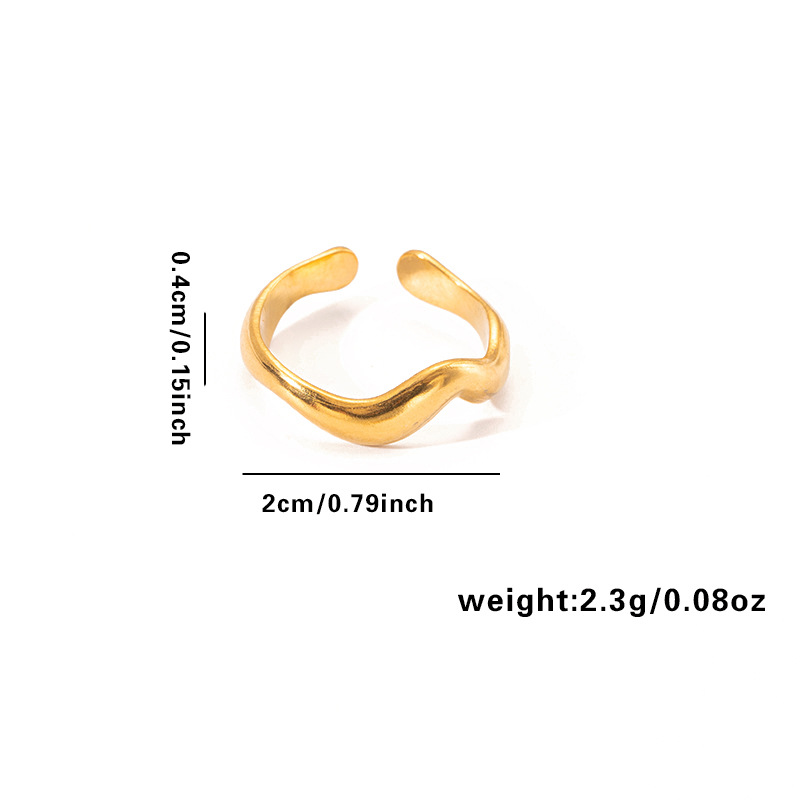 Groothandel Sieraden Vrije Tijd Eenvoudige Stijl Street High Street Bladeren Liefde Hartvorm Bloemen Titanium Staal Galvaniseren Open Ring display picture 40