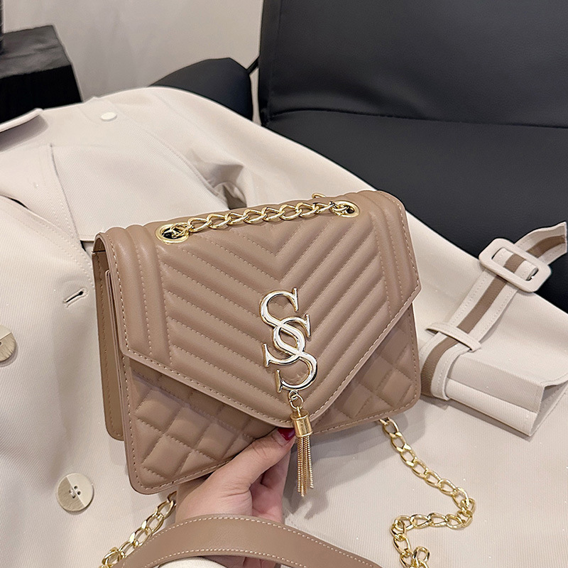 Bolso de cadena de diamantes para mujer 2024 nuevo estilo de fragancia pequeña gran capacidad neto pequeño bolso cuadrado bandolera de todo fósforo