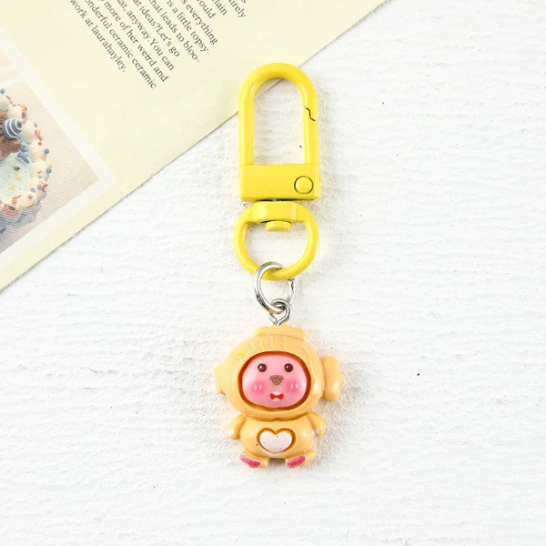 Cartoon resin keychain pendant/loving little beaver