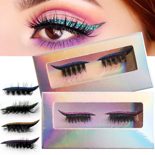 Lazy Style with Eye Shadow False Eyelashes Europe and America Amazon Hot Eyelash Eye Shadow Eyelash Combination Set