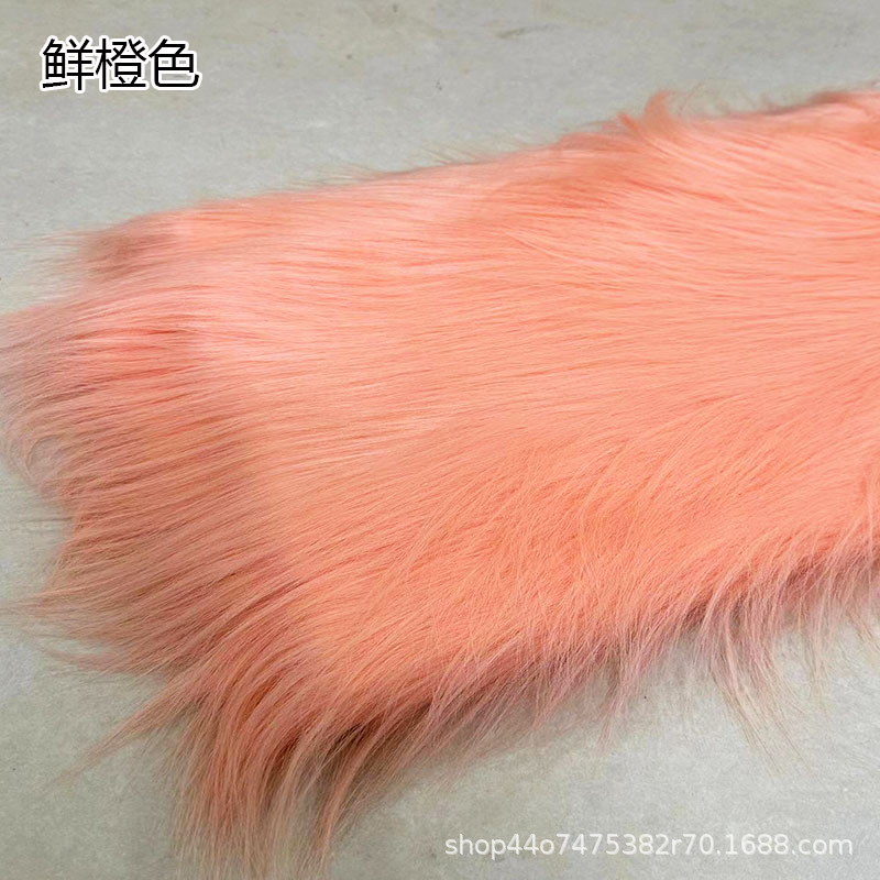 12 ''plush tela DIY caída de piel artificial de piel simulación de piel muñeca pelo bestia traje de piel larga tela de piel