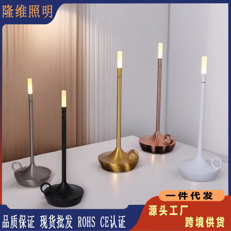Cross-Border Led Light Luxury American Simple Creative Night Light Restaurant Bar Hotel Table Lamp Bedside Atmosphere Light Wholesale