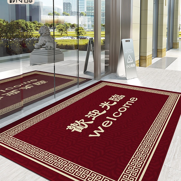 호텔 입구 환영 카펫 상업 로고 회사 호텔 입구 문 매트 환영 문 매트