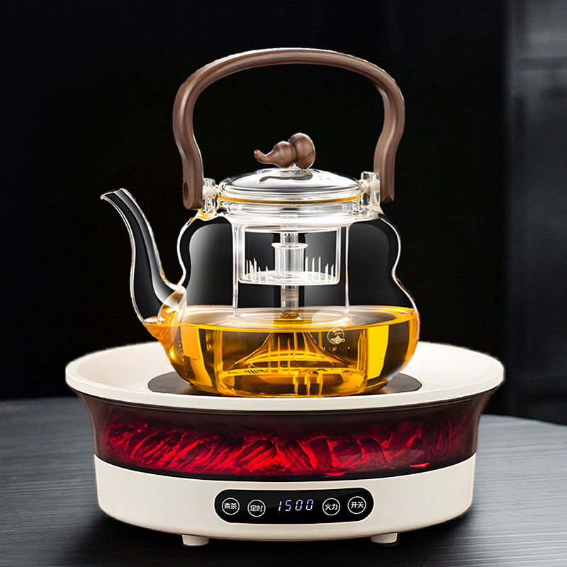 围炉煮茶器电陶炉烤火炉户外多功能电茶炉泡茶壶电热炉蒸煮一体|undefined
