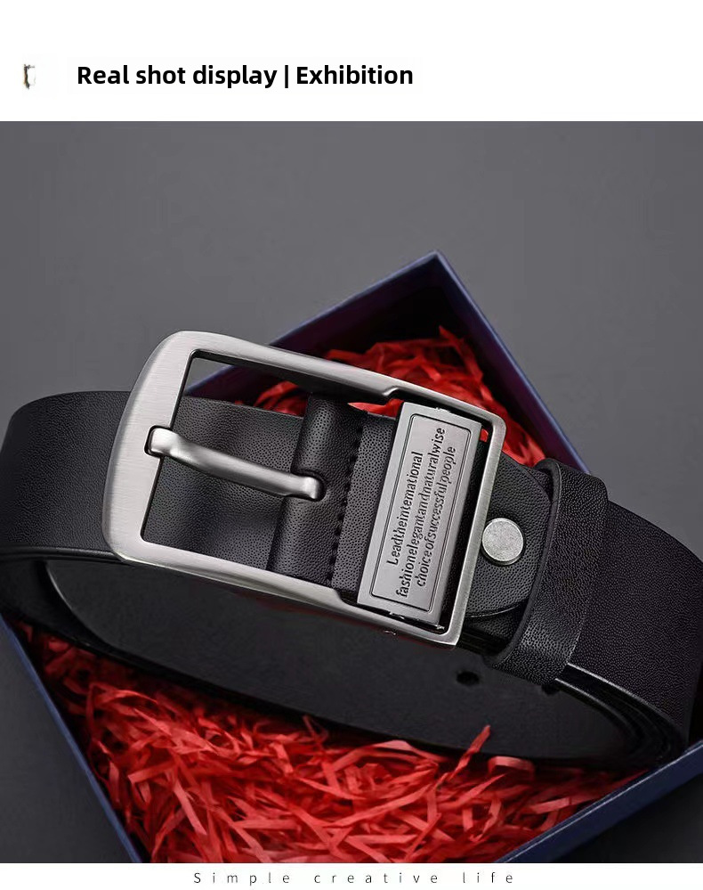 Cross-Border Men's pin buckle belt vintage belt fashion casual real cowhide jeans belt factory wholesale in stock_viptrois.com