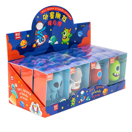 Qihao 8423 alien shape eraser cartoon cute detachable 3D eraser elementary school student prize wipe clean
