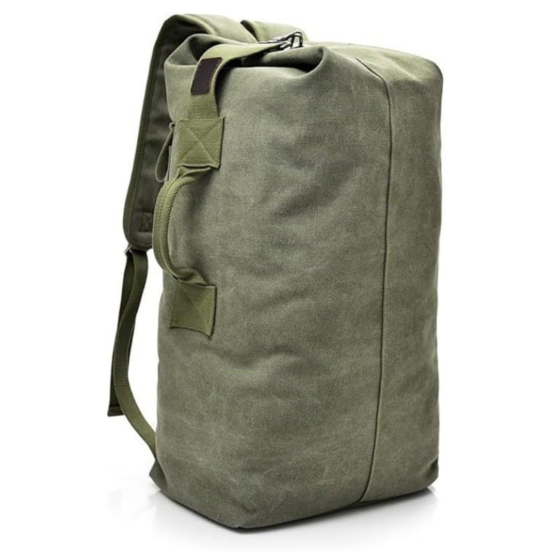 Mochila de hombro para hombres cubo de lona montaña viaje al aire libre deportivo multifuncional bolsa de equipaje de gran capacidad portátil