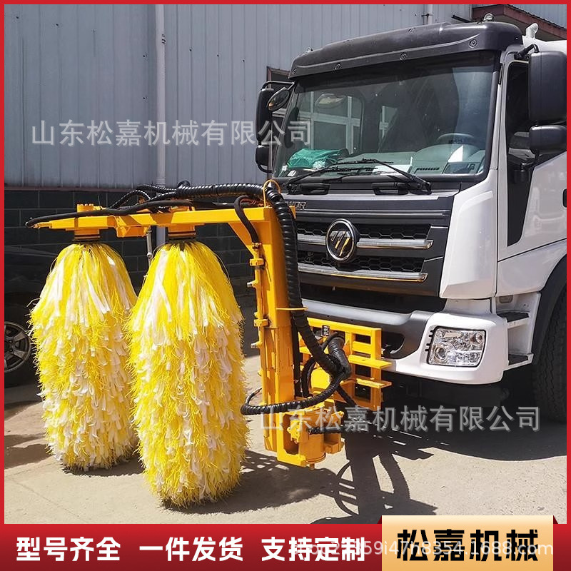 máquina de limpieza de barrera montada en vehículo máquina de limpieza de barrera de red antideslumbrante de autopista camión de limpieza de barrera de aislamiento de carretera