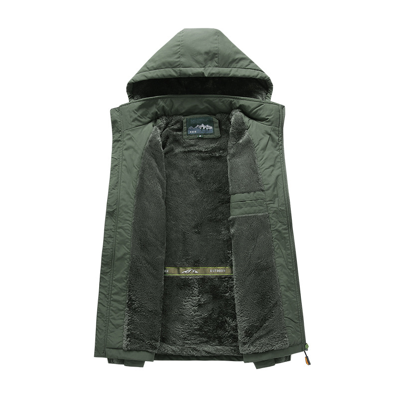 Primavera y otoño chaqueta hombre largo traje de asalto grueso herramientas al aire libre abrigo de ocio más bolsillos abrigo superior