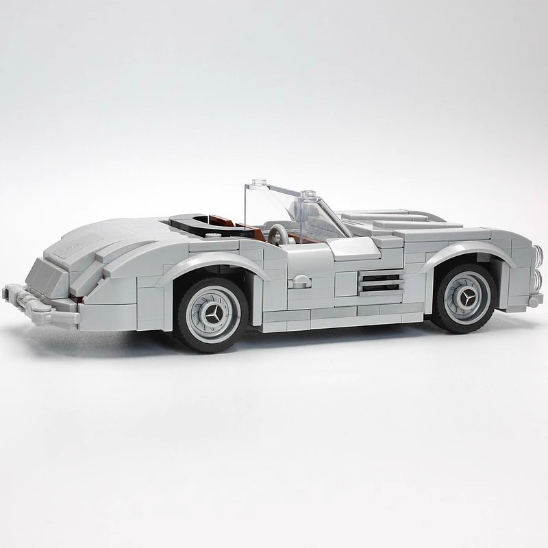 Compatible with Lego MOC building blocks suit-119246 Mercedes-Benz 300SL convertible sports car assembled puzzle car model boy Compatible with Lego MOC building blocks suit-119246 Mercedes-Benz 300SL convertible sports car assembled puzzle car model boy