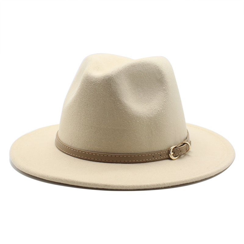 Otoño y invierno británico para hombres y mujeres nuevo sombrero de lana de jazz sombrero de bisel sombrero clásico sombrero de moda sombrero de felt al por mayor