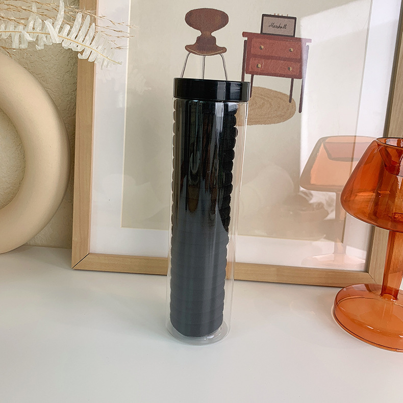 90g Weight Hair Tie Hair Accessories Type Travel, Daily Occasion rubber band Material Solid Color Pattern Women'S Gender Elegant Style Coffee, Black Color Korean Style 20 Canned High Elastic Hair Bands Seamless Rubber Band Female Hair-binding Does Not Hurt Hair Not-too-tight Hair Rope Hair Ring 9