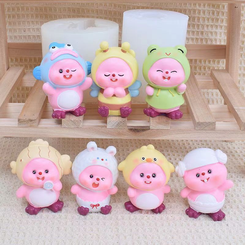 Muñeca de yeso blanco embrión 3D creativo Durian pequeño ❤ pintado de yeso graffiti hecho a mano puesto de graffiti