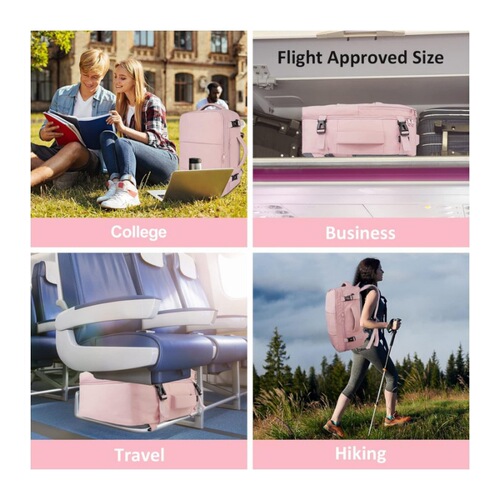 A new travel backpack with charging ports and a shoe bag, a carry-on backpack compatible with TSA for 15.6-inch laptops.