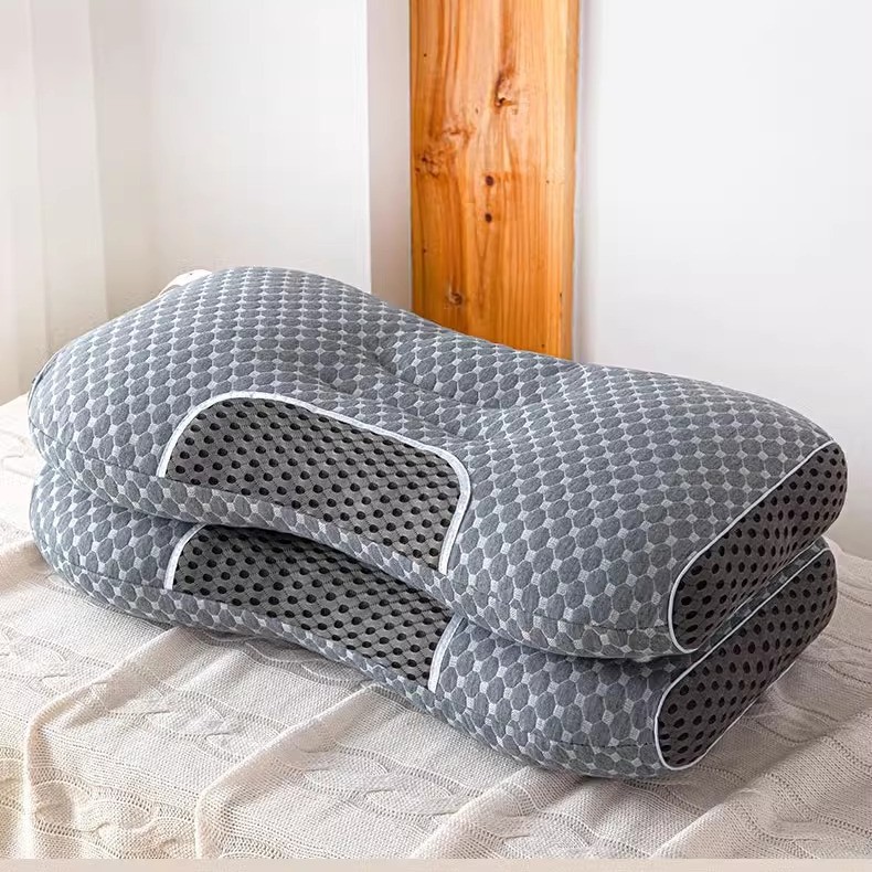 almohada de cuello de masaje transfronterizo anti-tracción no colapsar núcleo de almohada de algodón de punto para adultos un par de dormitorios fabricantes domésticos al por mayor