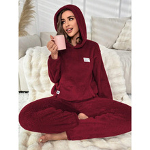 M 28742 Flannel hooded warm set ��������ñ��ů��װ�羳��