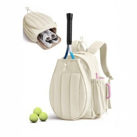 New tennis bag, backpack style, with a separate shoe compartment, portable sports storage bag, badminton racket bag, available in multiple colors