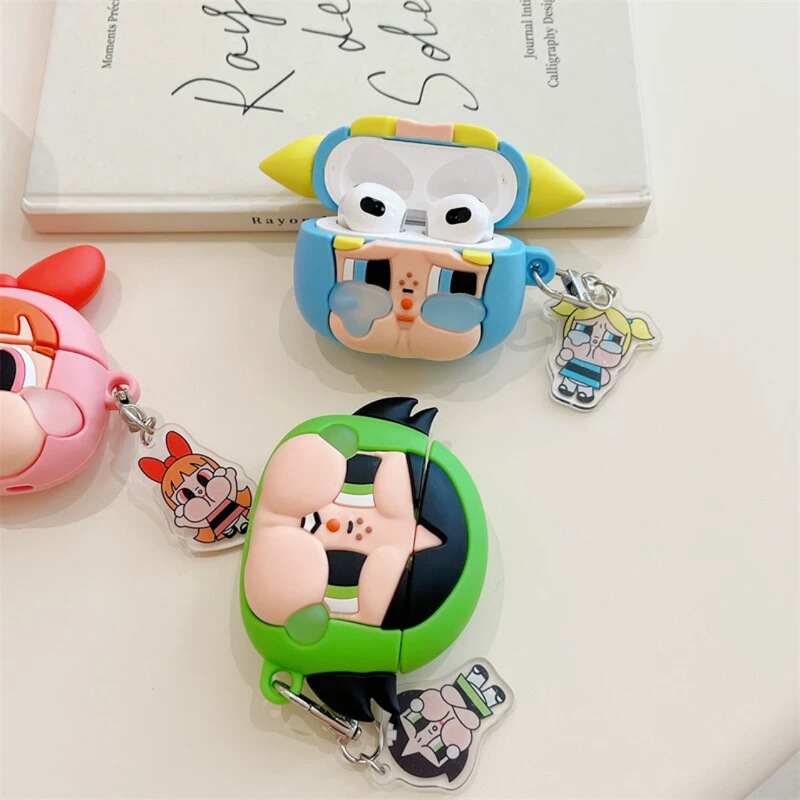 Super cute little policewoman avatar is suitable for airpodspro earphone set apple 1/2 wireless bluetooth silicone soft case