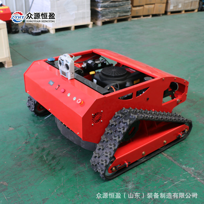 履带遥控智能割草机 22马力果园割草粉碎机 油电混动园林除草机