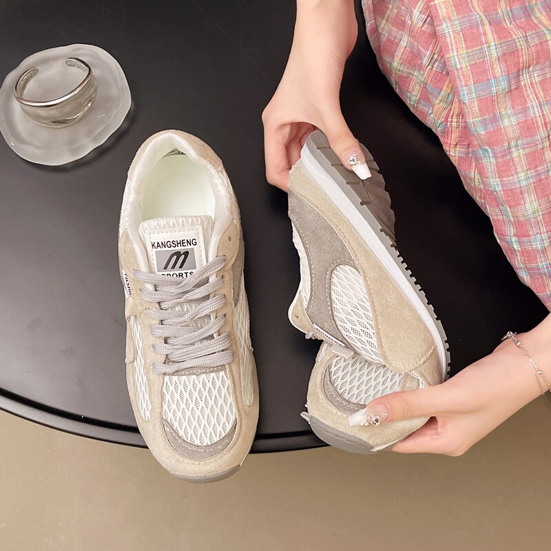 女性用スポーツシューズ 2025 春夏新作通気性フォレストシューズロートップフラットシューズ女性のレースアップカジュアルシューズトレンディ|undefined