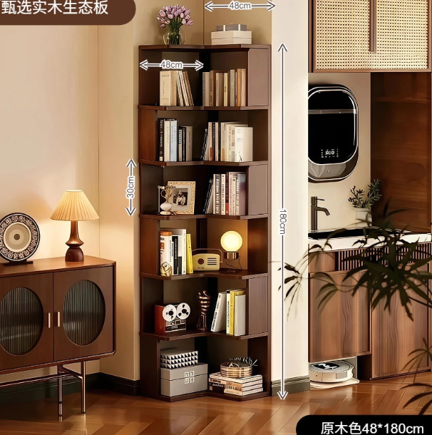 Gabinete de esquina Gabinete de esquina de pared Gabinete de esquina Dormitorio contra la pared piso estante triangular Estante de sala de estar Estante de libros Gabinete de esquina