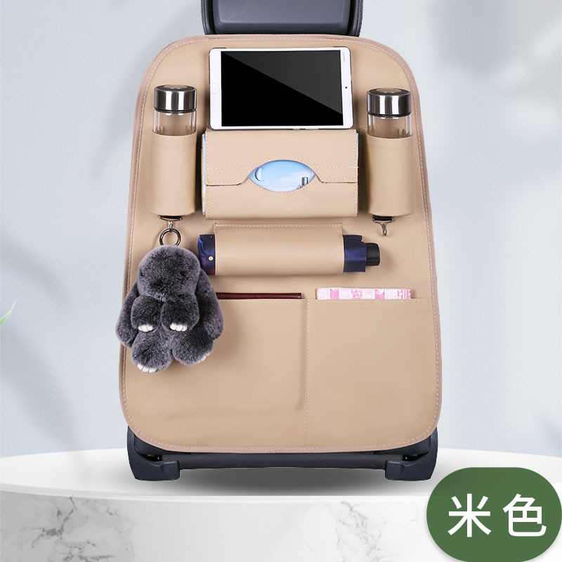 Car-mounted small table storage bag, car seat back hanging bag, storage box, useful item for car seat back storage