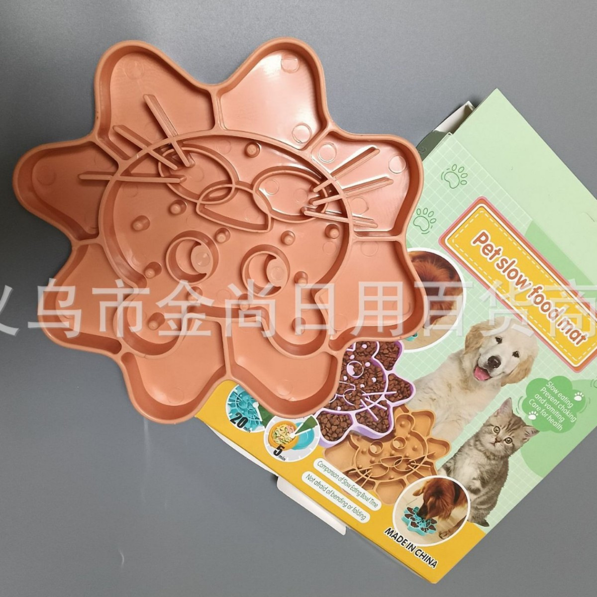 Perro anti-derribar gato lamper comida para mascotas doble tazón de comida para perros platos de comida para mascotas pan para mascotas comida lenta tazón