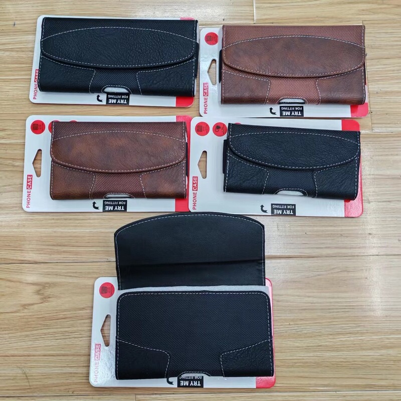 Elephant Pattern Stitching Oxford Cloth Waist Bag Leather Cover Horizontal Nylon Cloth Belt Mobile Phone Waist Bag Cover Men's Cover