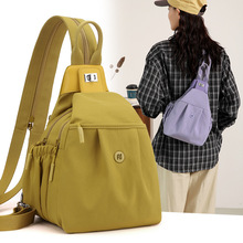 新款时尚女士尼龙布双肩包多用轻便挎包大容量通勤背包胸包多功能