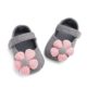 Spring and Autumn 0-1 Year Old Baby Princess Shoes Wool Head Flower Baby Shoes Hair Belt Soft Sole Non-slip Toddler Shoes babyshoes