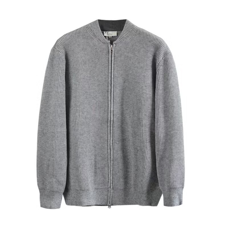 South Korea Autumn and Winter New Solid Color Knitted Cardigan Jacket Men's Japanese Style All-match Casual Simple Sweater Trendy Sweater