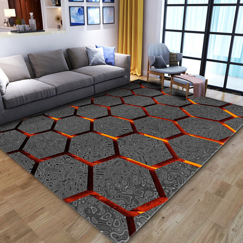 Amazon 3D Vision Living Room Carpet Floor Mat Bedroom Decoration Full Floor Mat Water-Absorbent Foreign Trade Wholesale Shipping