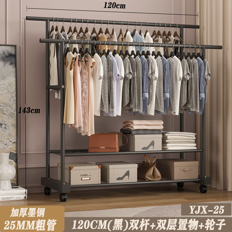 25튜브(블랙)-120cm 더블폴+휠✦