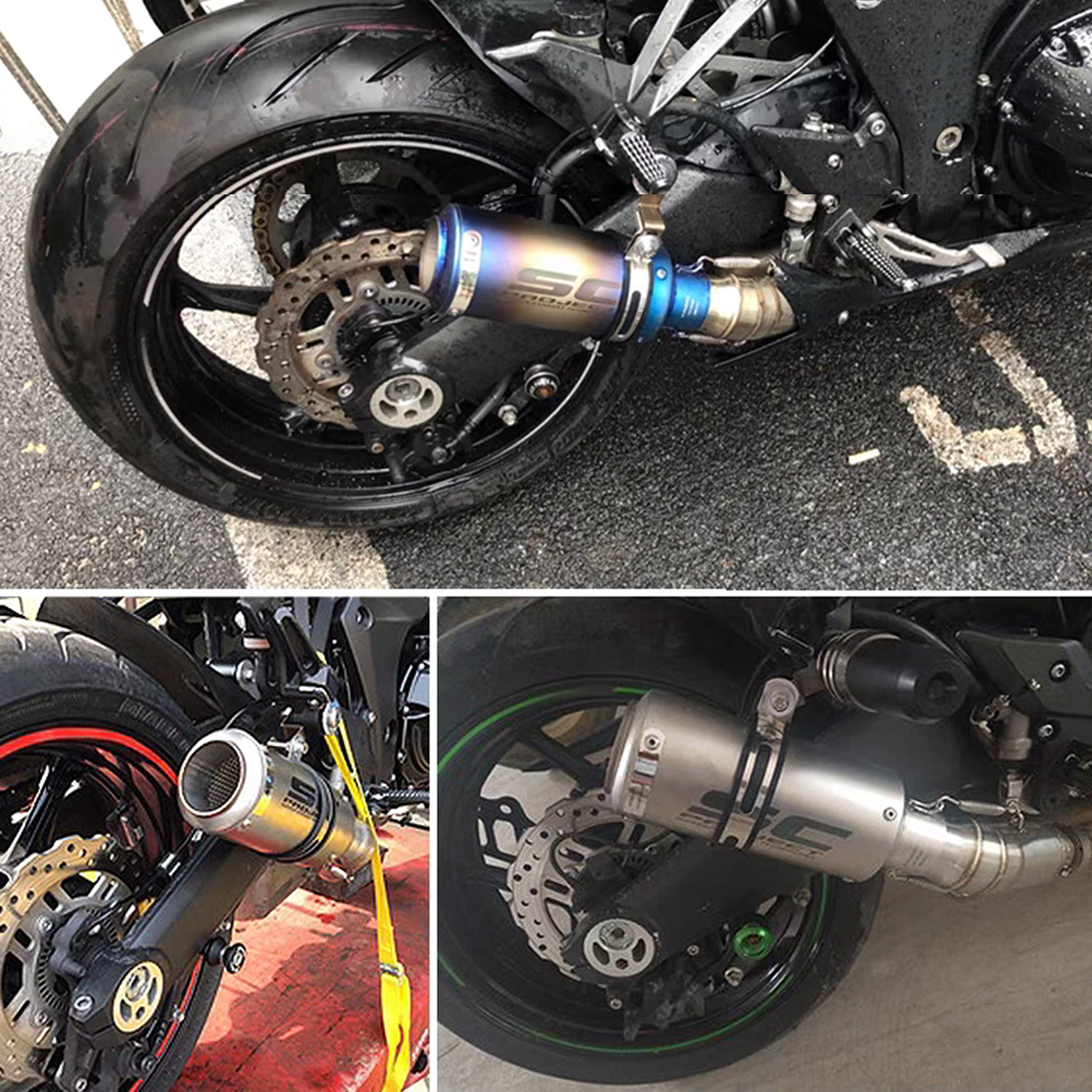 Suitable for Kawasaki Motorcycle Z1000 Exhaust Pipe Middle and Front Section 51mm Titanium Alloy Front Section Non-Destructive Modification