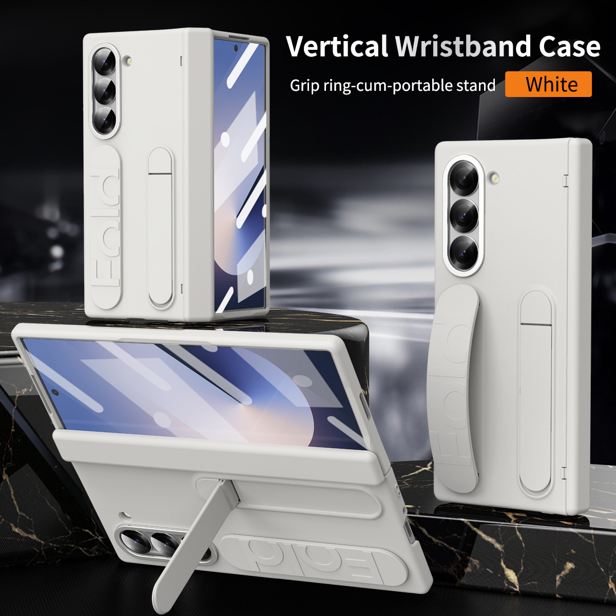 White bracelet, tubing, hinge