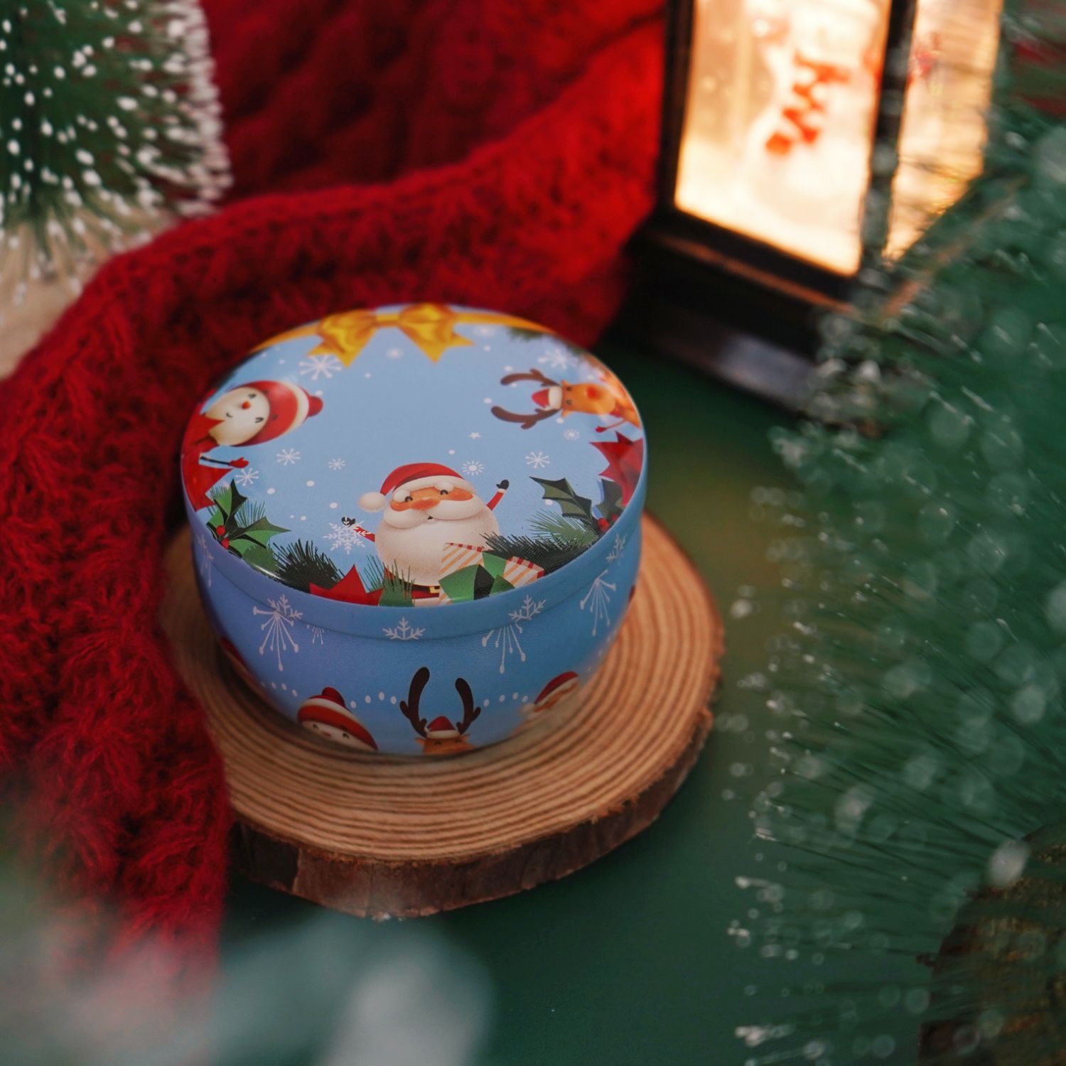 Navidad caja de regalo de vela de banano set romántico no humo perfume adornos regalo de mano vela doméstica de Navidad al por mayor