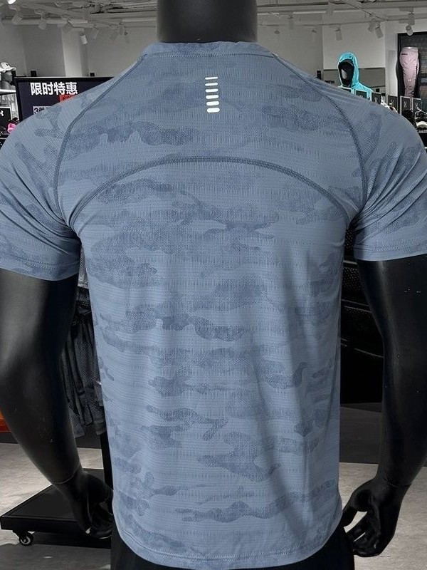 ブランドスポットアイスシルク速乾性通気性弾性半袖Tシャツメンズ夏ルーズフィットネスバスケットボールカジュアルトップ|undefined