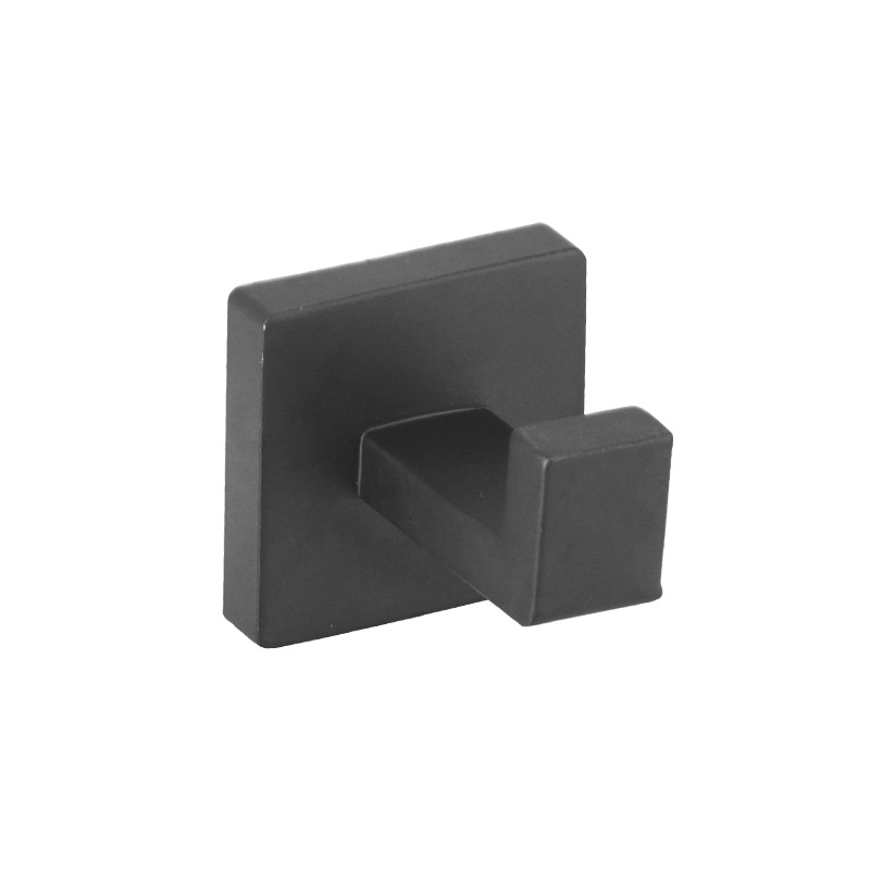 Baño de acero inoxidable conjunto de toallas de baño tubo cuadrado de cinco piezas conjunto de estante de toallas anillo de gancho sin clavos