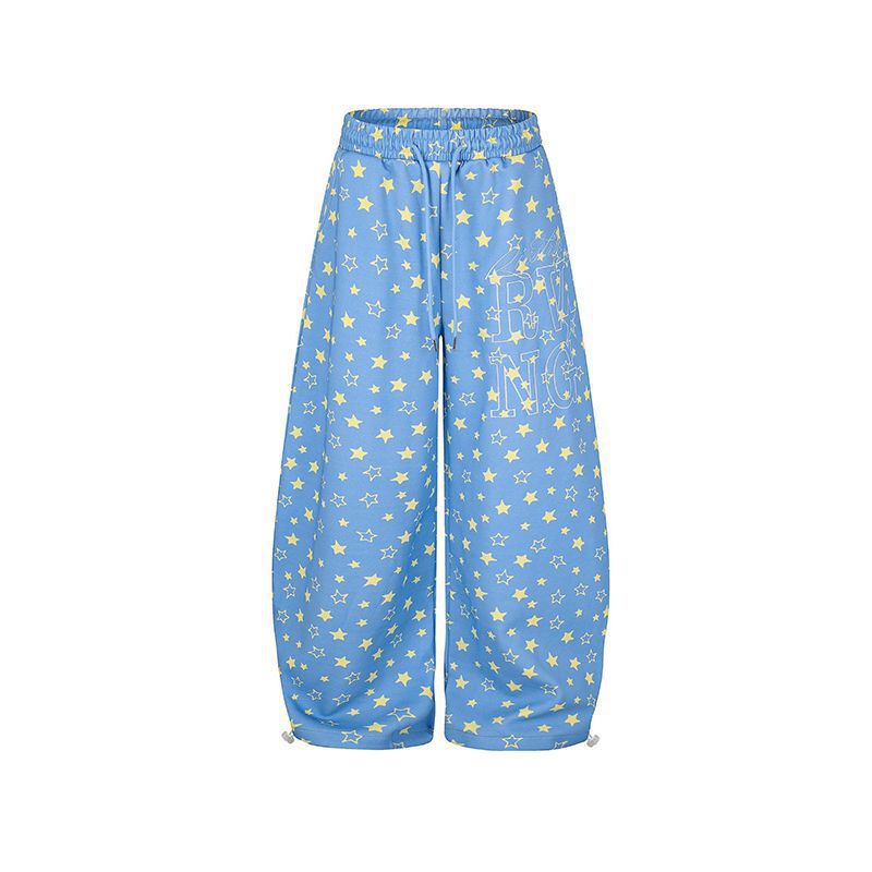 Eon Modish 26 Autumn Collection: Women's American Retro Polka Dot All-Over Print Wide-Leg Trousers