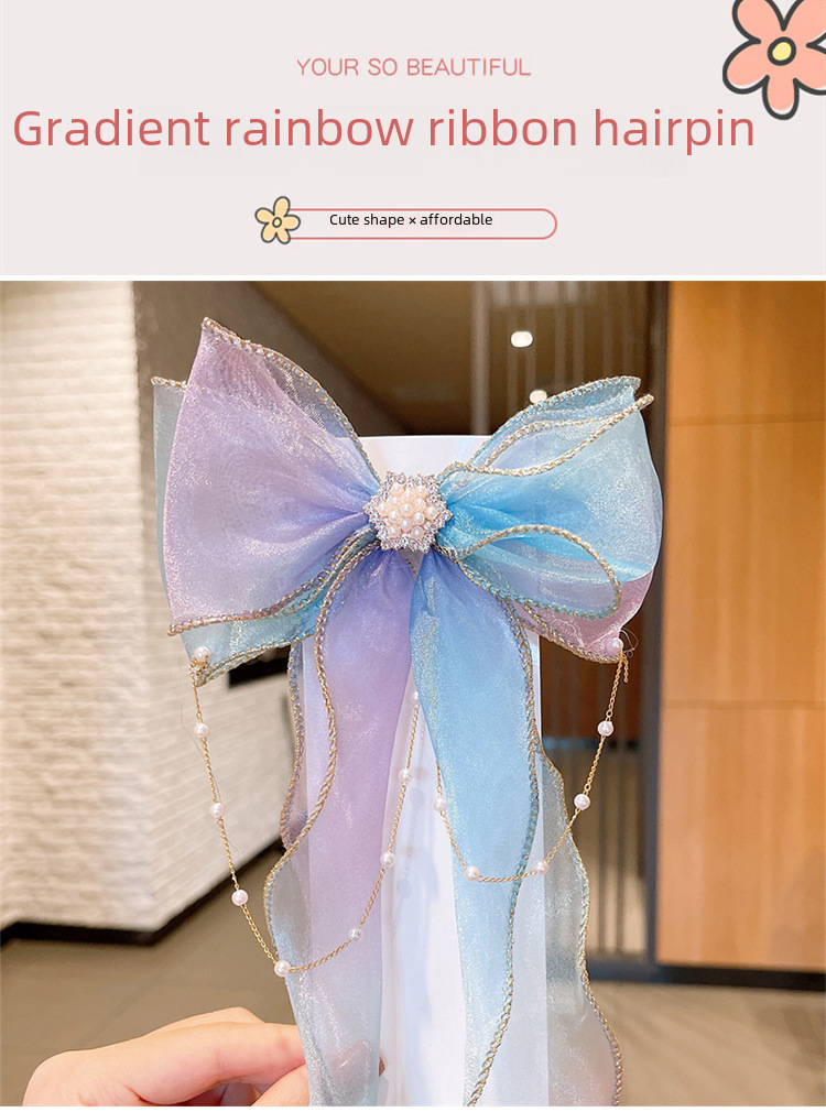Pinza de pelo con lazo para niña accesorios princesa_voghion.com