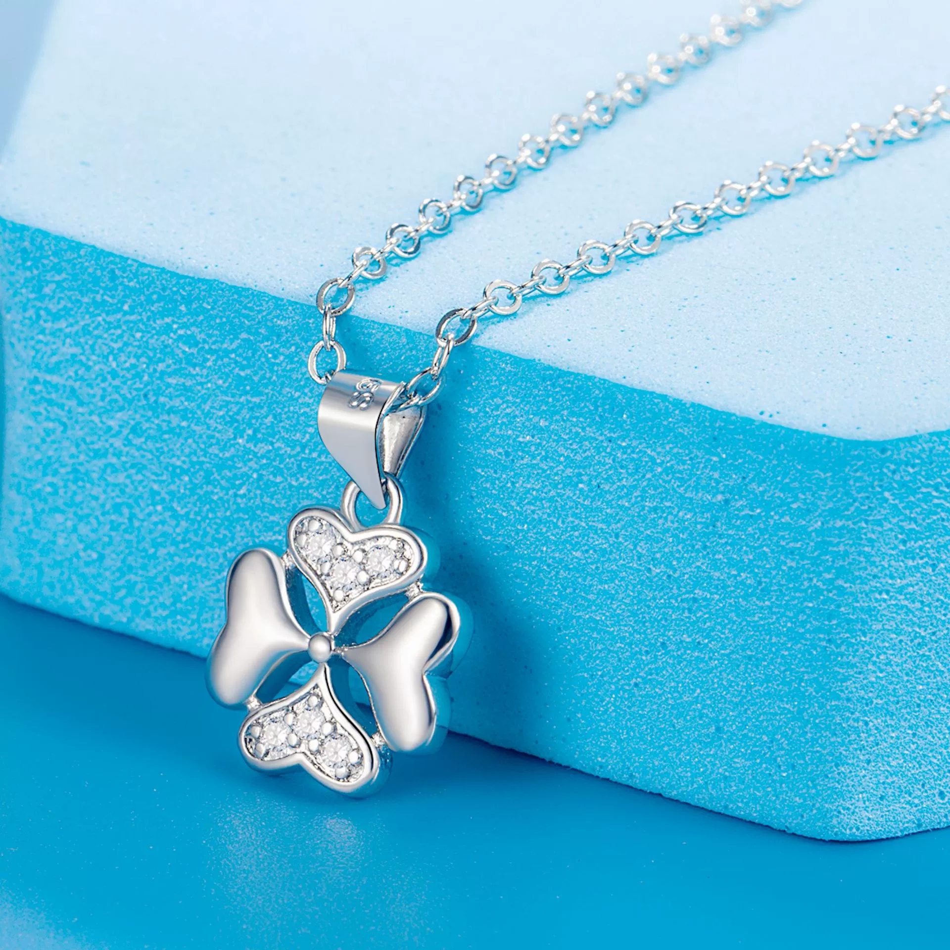 Pendant heart shaped, trend necklace with zircon, internet celebrity, light luxury style