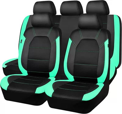 and Rear Seats of Cars, Trucks, Universal seat cover - green-2-seats-in-the-front-row