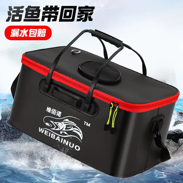 Portable Fishing Storage Bucket with Breathable Holes, Large Capacity, Thickened, Multifunctional Live Fish Bucket, Outdoor Fishing Fish Container