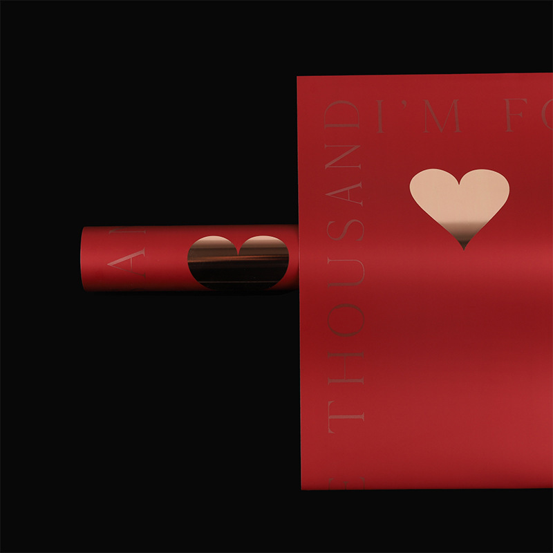 Papel de Regalo Rojo con Diseño de Flores para Bodas, Papel Festivo, Papel de Arte, Materiales de Embalaje Florales, Embalaje de Flores para Manualidades