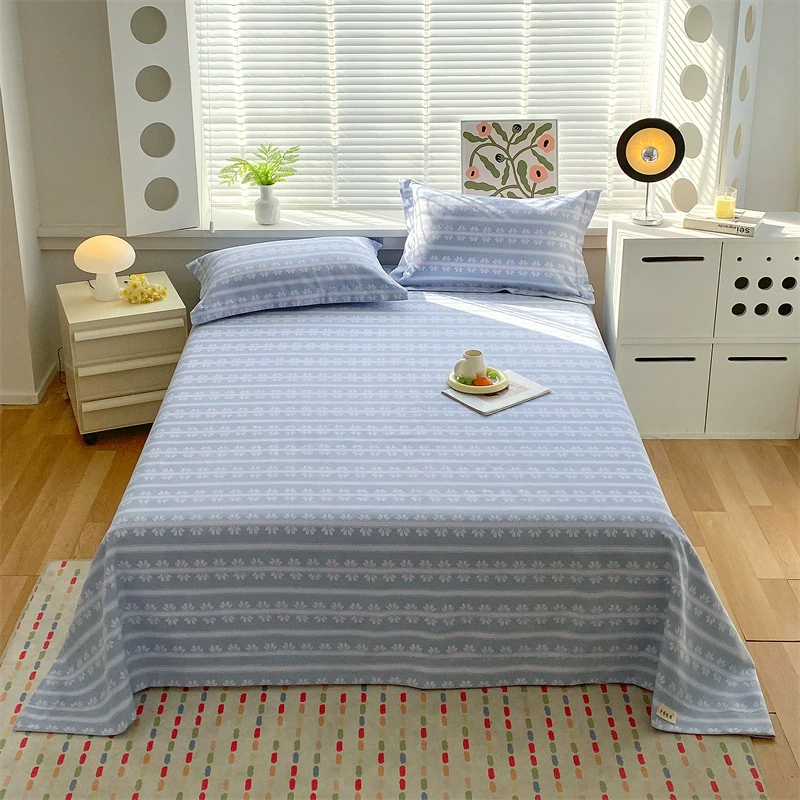 Весенне-летняя простыня из чистого хлопка, утолщенная старая грубая ткань, цельный хлопковый льняной охлаждающий коврик, комплект из трех предметов, наволочка, одно- или двуспальная.