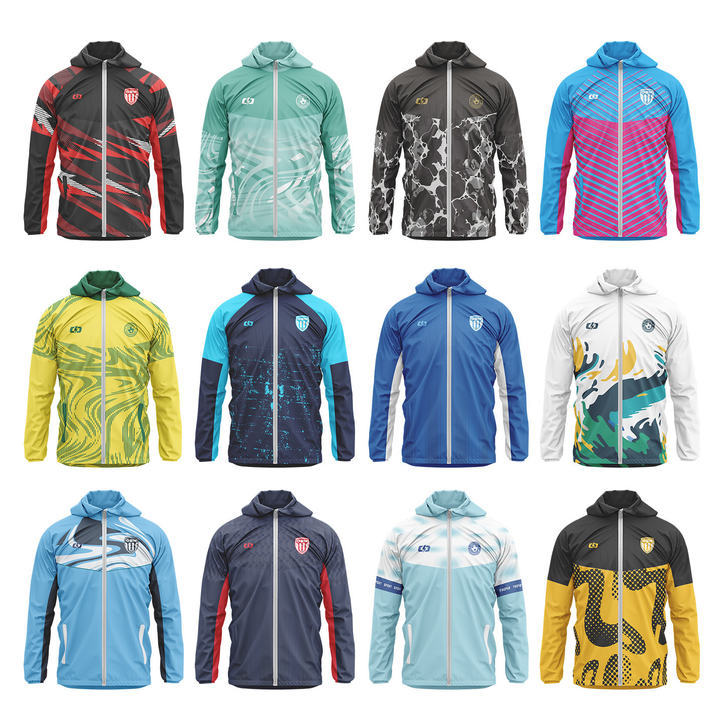 Amazon Spot Sports Raincoat Jacket for Men and Women Spring and Autumn Football Training Casual Breathable Waterproof Jacket