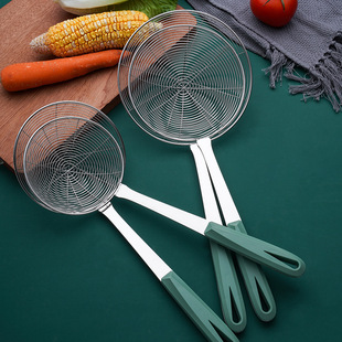 Stainless Steel Mesh Leak Fish Noodles Fries Rack Household Fried Hot Pot Wire Leak Water Leak Oil Mesh Malatang Colander Kitchenware