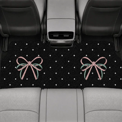 Avtomobil döşəmə paspasları: Girly-style bowknot silk loop car mat